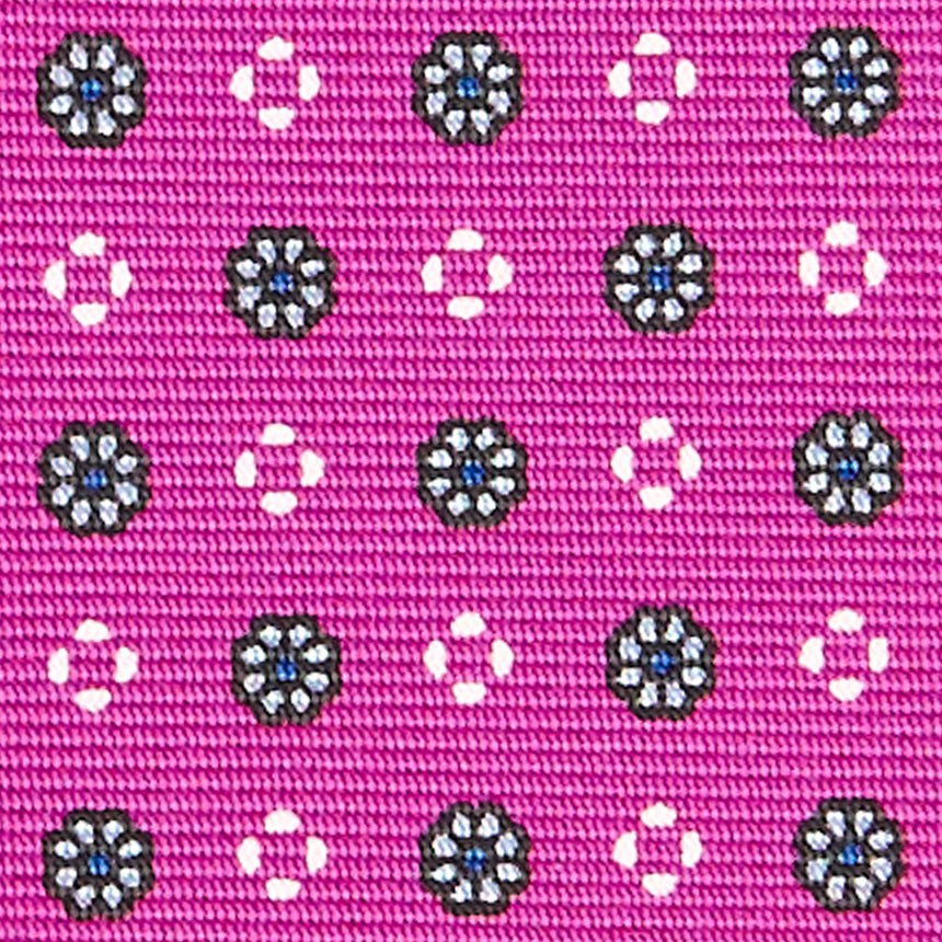 CRAVATTA SARTORIALE 7 CM IN SETA FUCSIA