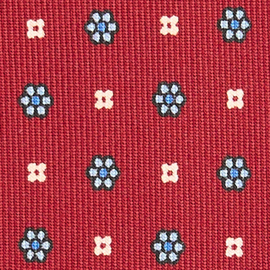 CRAVATTA SARTORIALE 7 CM IN SETA BORDEAUX