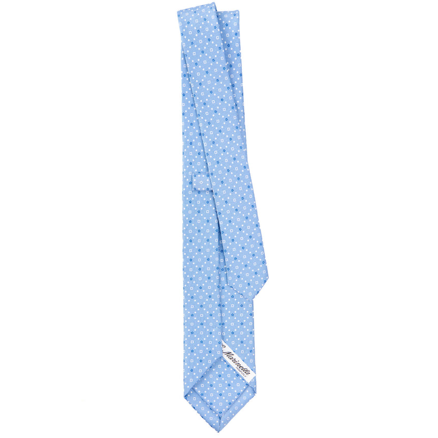 CRAVATTA SARTORIALE 7 CM IN SETA AZZURRA