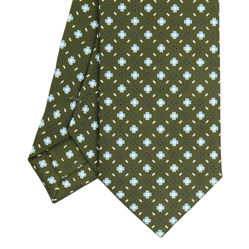 OLIVE GREEN SARTORIAL 7 CM SILK TIE