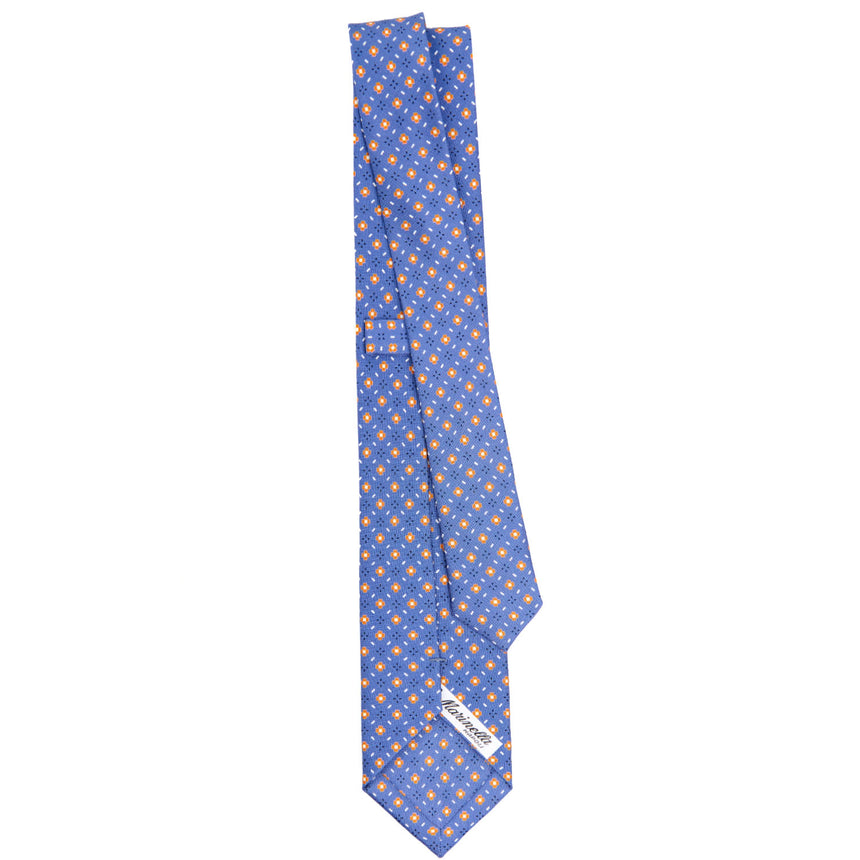 CRAVATTA SARTORIALE 7 CM IN SETA AZZURRO POLVERE