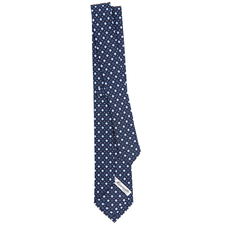 CRAVATTA SARTORIALE 7 CM IN SETA BLU SCURO