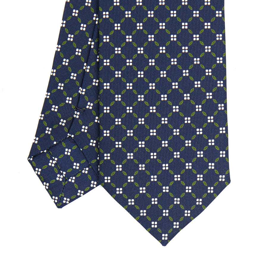 CRAVATTA SARTORIALE 7 CM IN SETA BLU SCURO