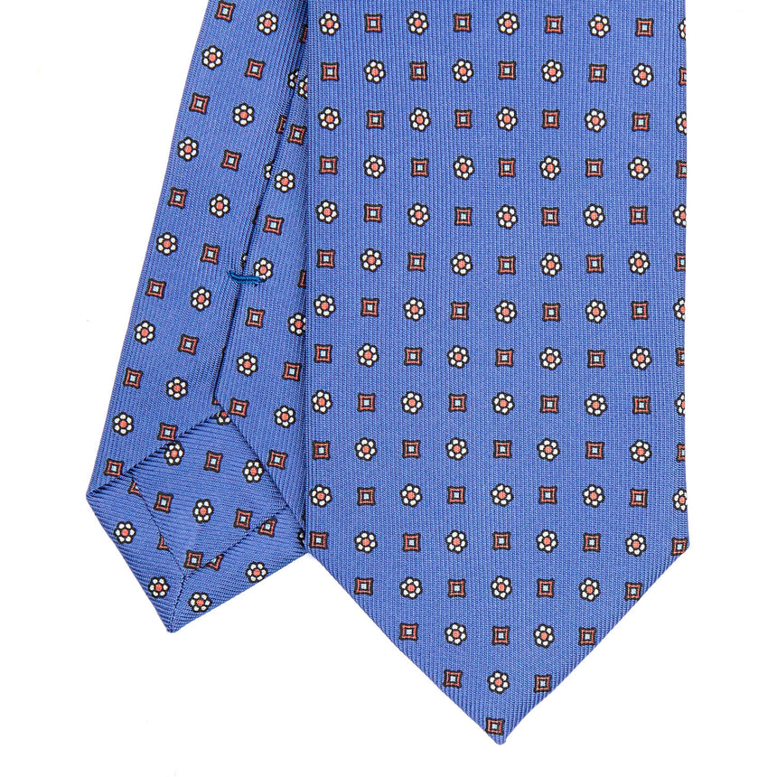 CRAVATTA SARTORIALE 7 CM IN SETA AZZURRO POLVERE