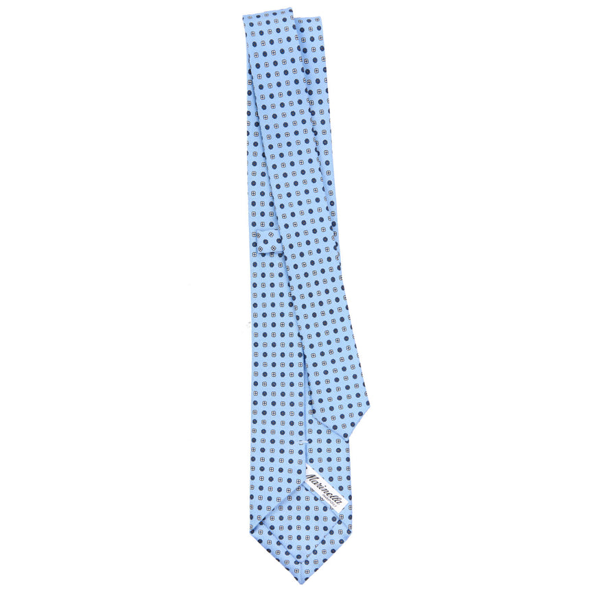CRAVATTA SARTORIALE 7 CM IN SETA AZZURRO