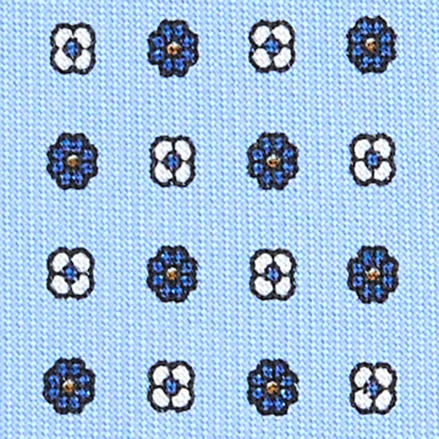 CRAVATTA SARTORIALE 7 CM IN SETA AZZURRO