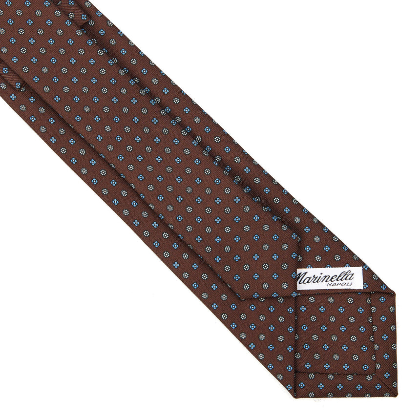 DARK BROWN SARTORIAL 7 CM SILK TIE