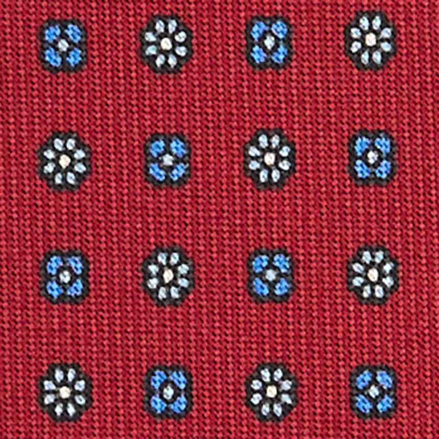 CRAVATTA SARTORIALE 7 CM IN SETA BORDEAUX