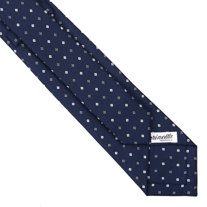 CRAVATTA SARTORIALE 7 CM IN SETA BLU SCURO