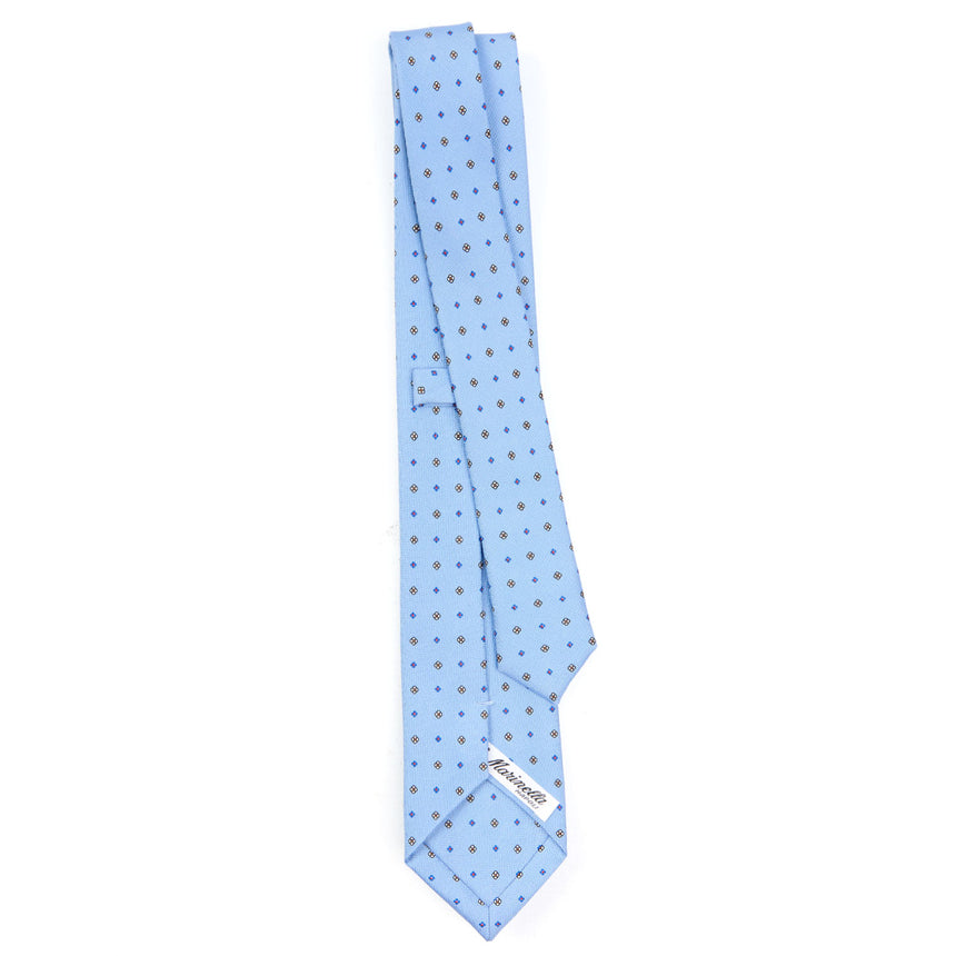CRAVATTA SARTORIALE 7 CM IN SETA AZZURRO