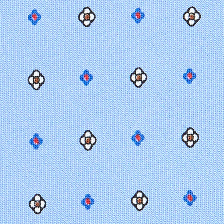 CRAVATTA SARTORIALE 7 CM IN SETA AZZURRO