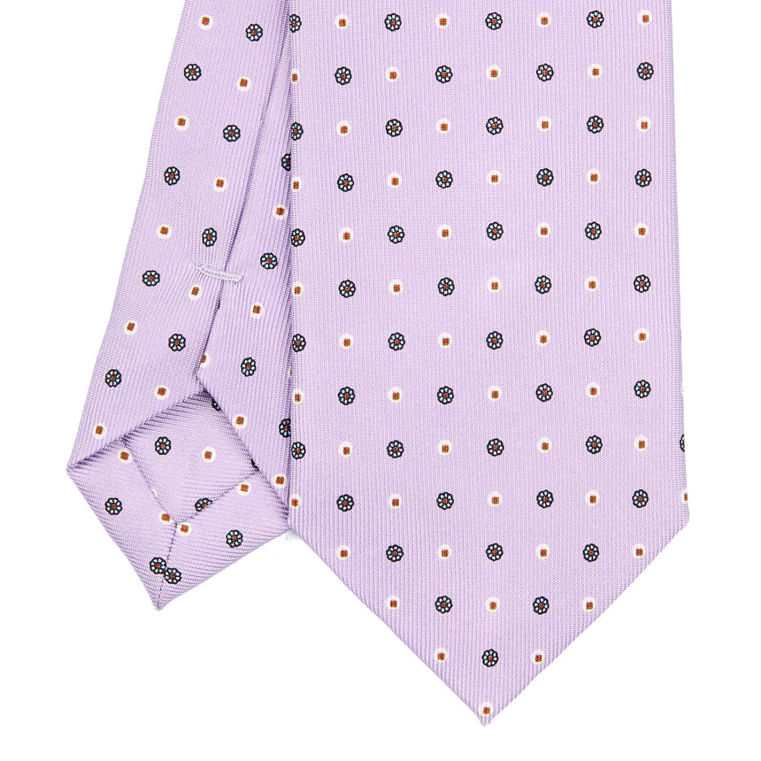 CRAVATTA SARTORIALE 7 CM IN SETA LILLA