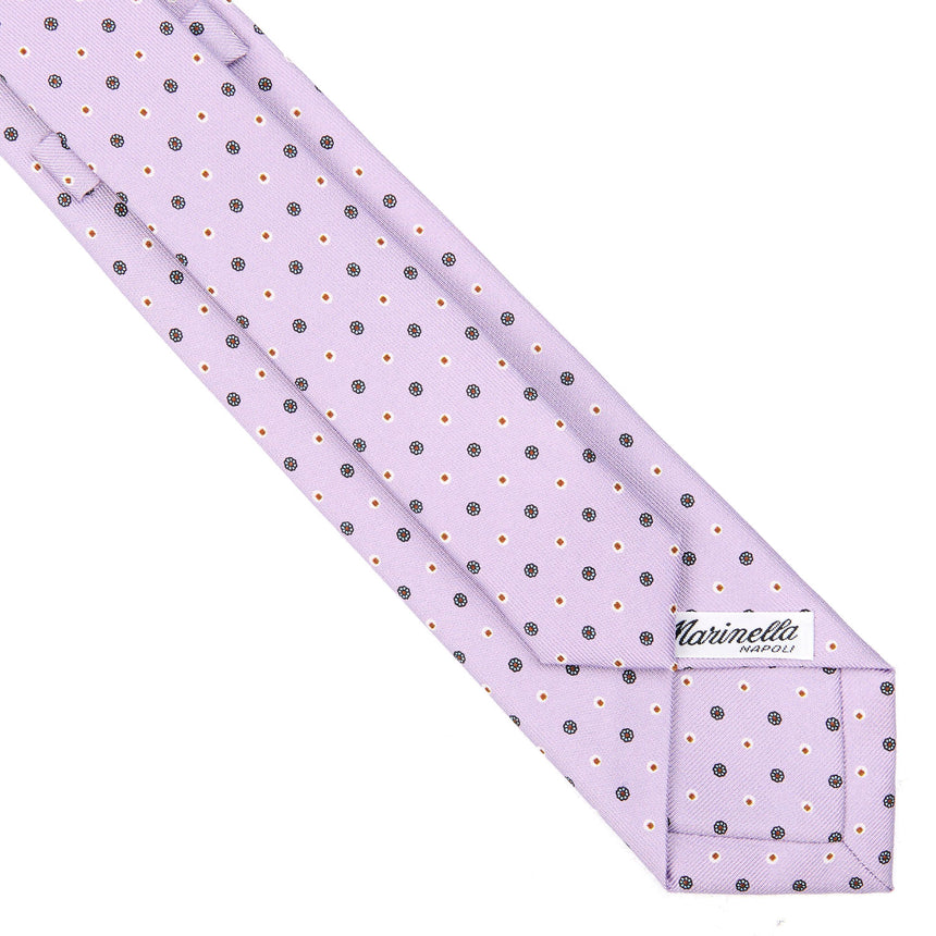 CRAVATTA SARTORIALE 7 CM IN SETA LILLA