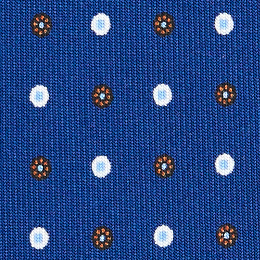CRAVATTA SARTORIALE 7 CM IN SETA BLU
