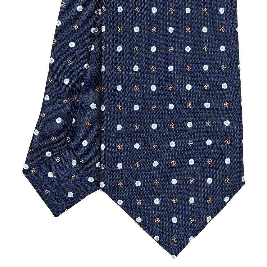 CRAVATTA SARTORIALE 7 CM IN SETA BLU SCURO