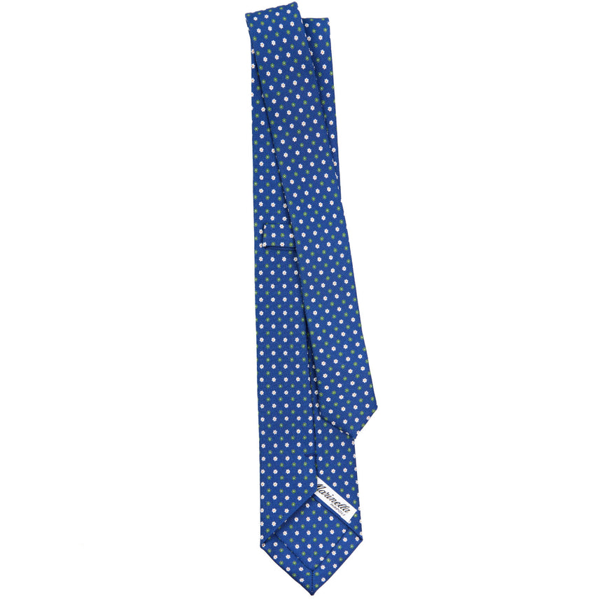CRAVATTA SARTORIALE 7 CM IN SETA BLU