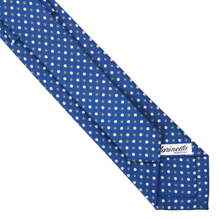 CRAVATTA SARTORIALE 7 CM IN SETA BLU