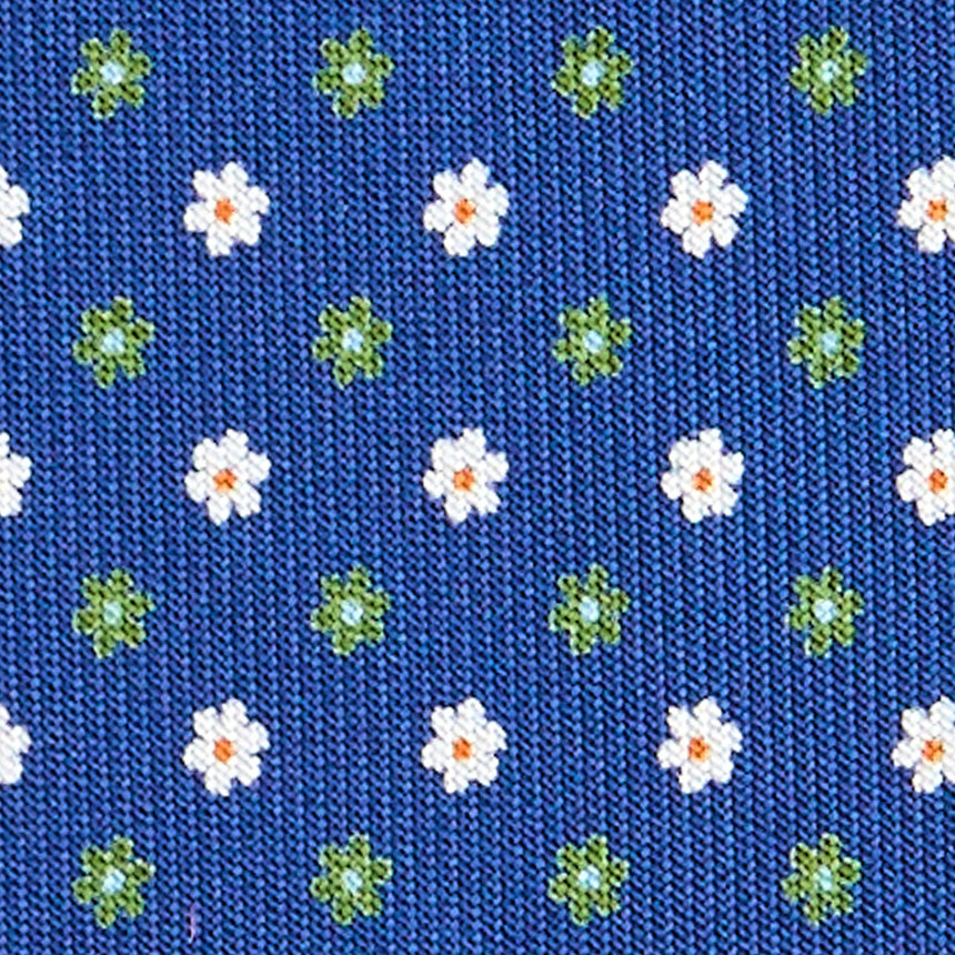 CRAVATTA SARTORIALE 7 CM IN SETA BLU