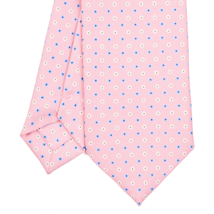 CRAVATTA SARTORIALE 7 CM IN SETA ROSA