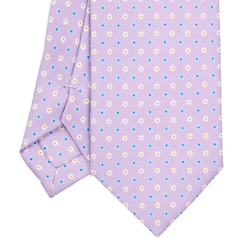 CRAVATTA SARTORIALE 7 CM IN SETA LILLA
