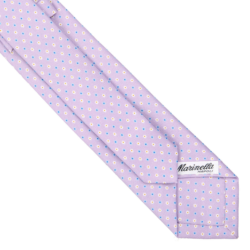 CRAVATTA SARTORIALE 7 CM IN SETA LILLA