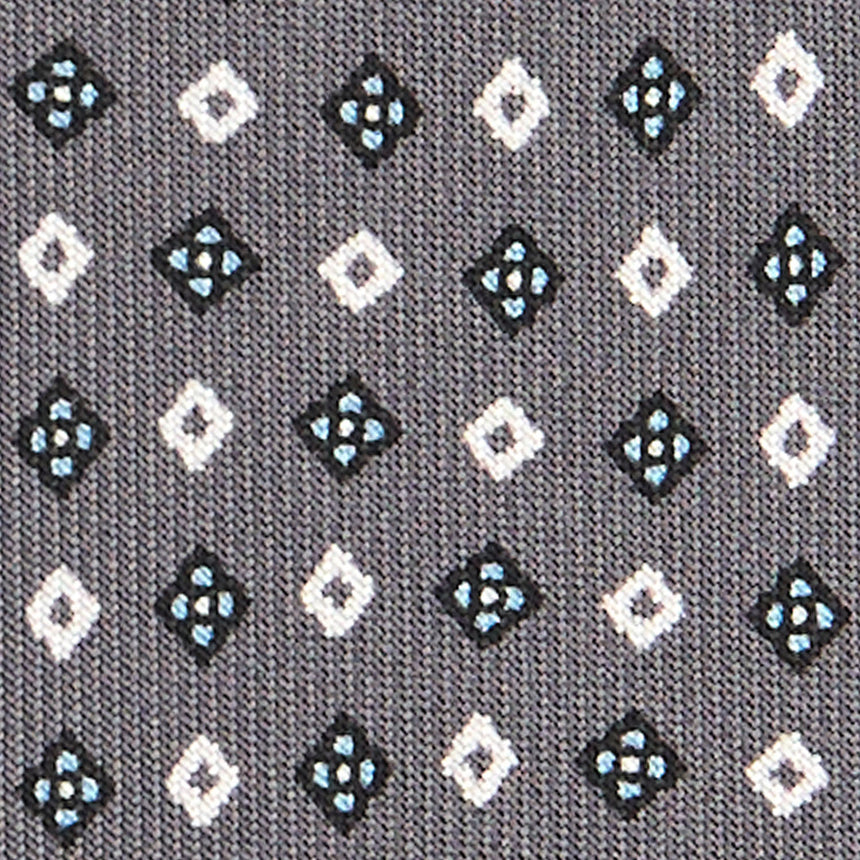 CRAVATTA SARTORIALE 7 CM IN SETA GRIGIO SCURO