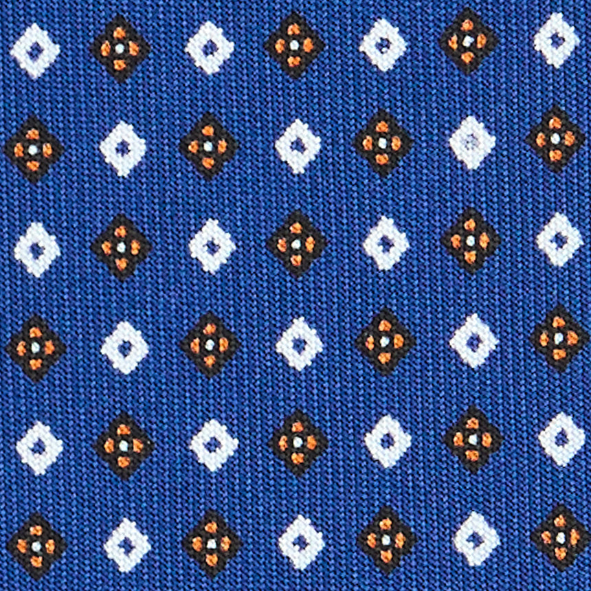 BLUE SARTORIAL 7 CM SILK TIE