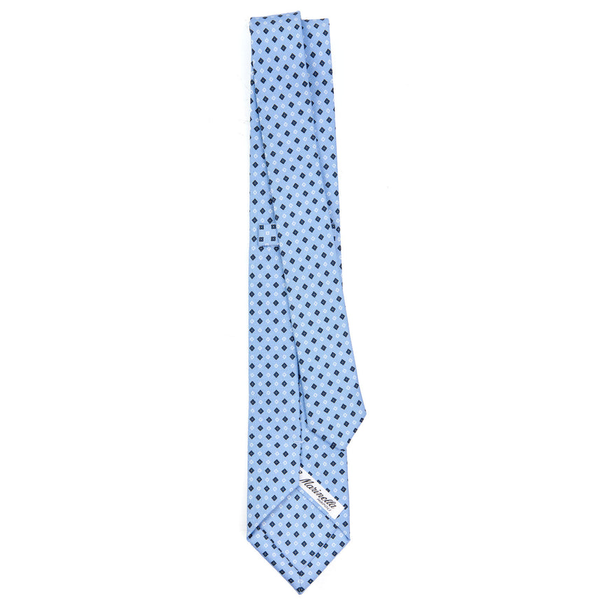CRAVATTA SARTORIALE 7 CM IN SETA AZZURRO