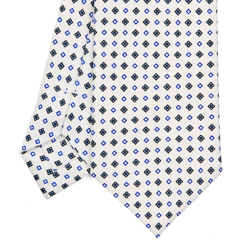 CRAVATTA SARTORIALE 7 CM IN SETA BIANCA