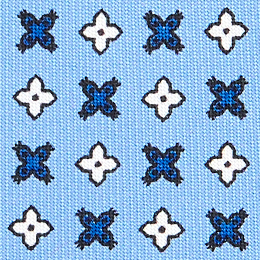 CRAVATTA SARTORIALE 7 CM IN SETA AZZURRA