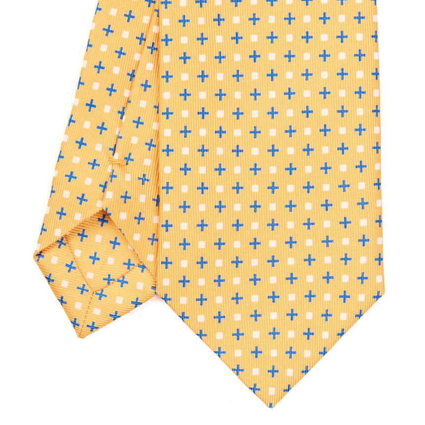 CRAVATTA SARTORIALE 7 CM IN SETA GIALLA
