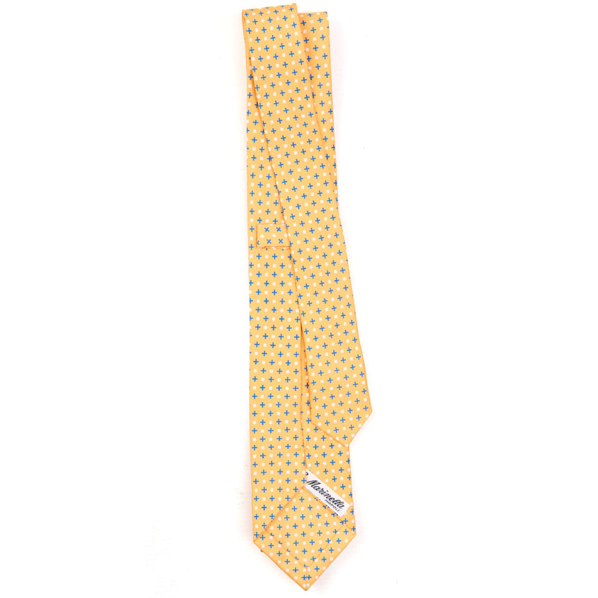 CRAVATTA SARTORIALE 7 CM IN SETA GIALLA