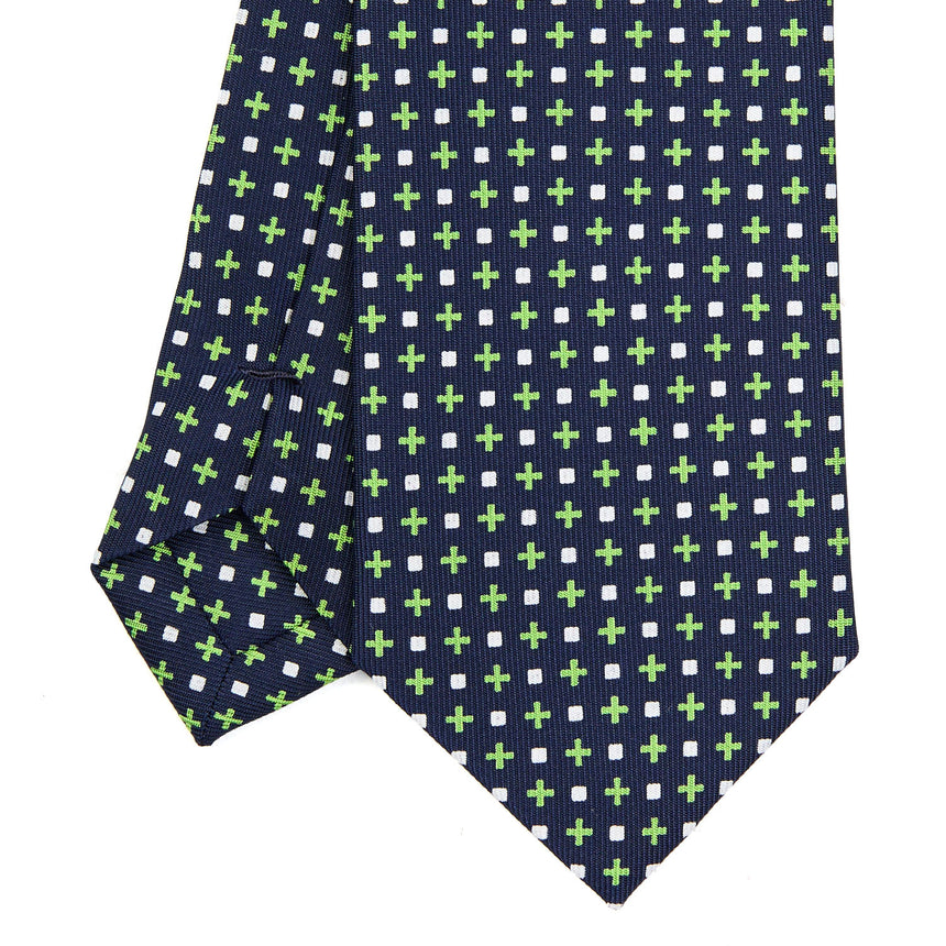 CRAVATTA SARTORIALE 7 CM IN SETA BLU SCURO