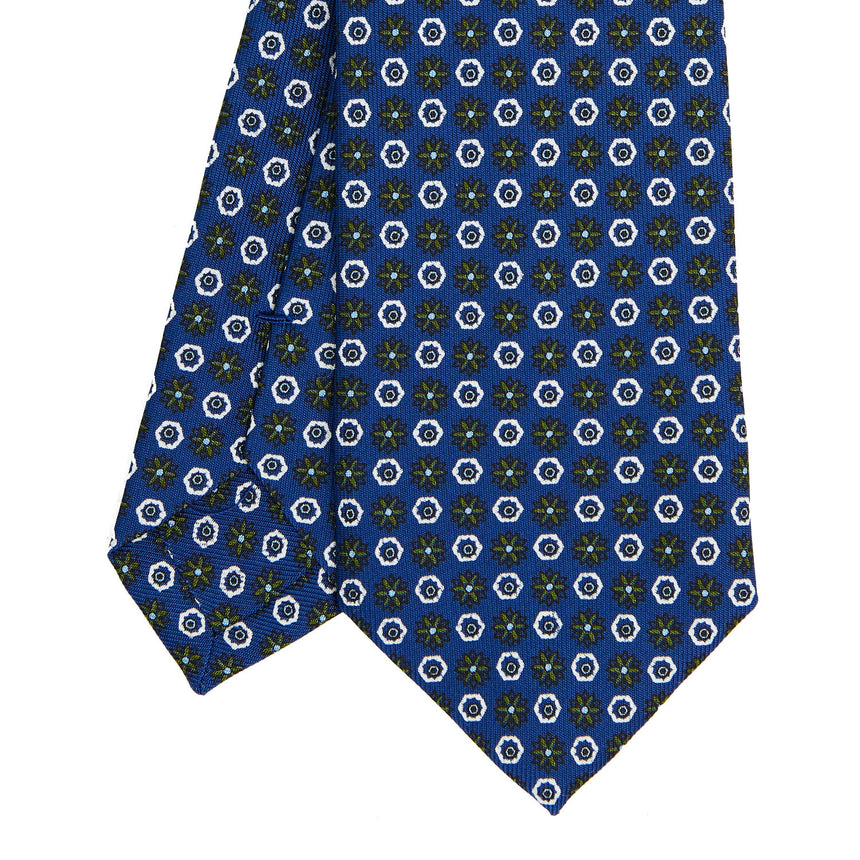 CRAVATTA SARTORIALE 7 CM IN SETA BLU