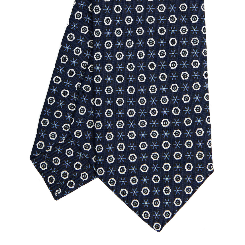 CRAVATTA SARTORIALE 7 CM IN SETA BLU SCURO