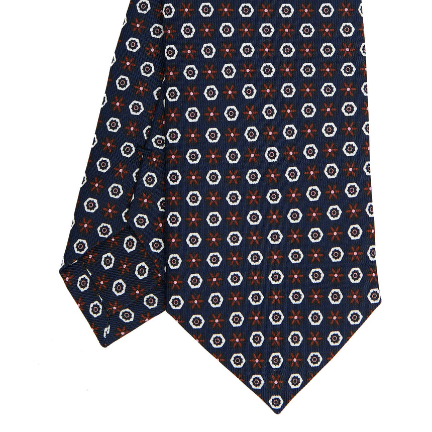 CRAVATTA SARTORIALE 7 CM IN SETA BLU SCURO