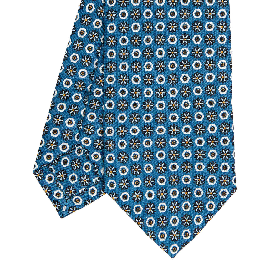 CRAVATTA SARTORIALE 7 CM IN SETA BLU MEDIO