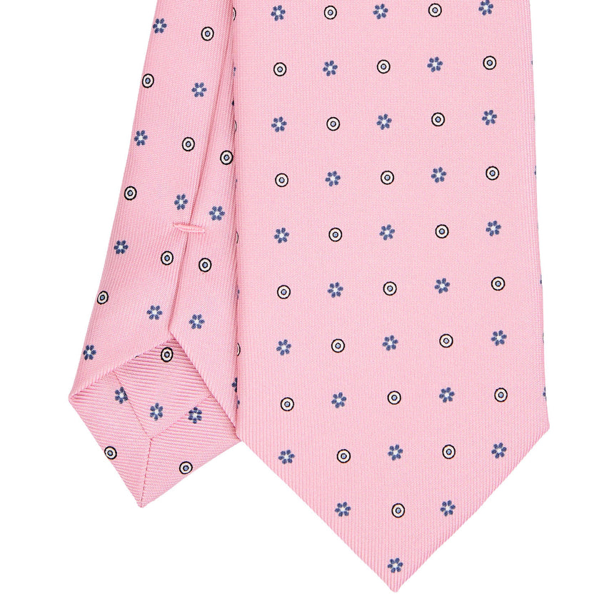 CRAVATTA SARTORIALE 7 CM IN SETA ROSA
