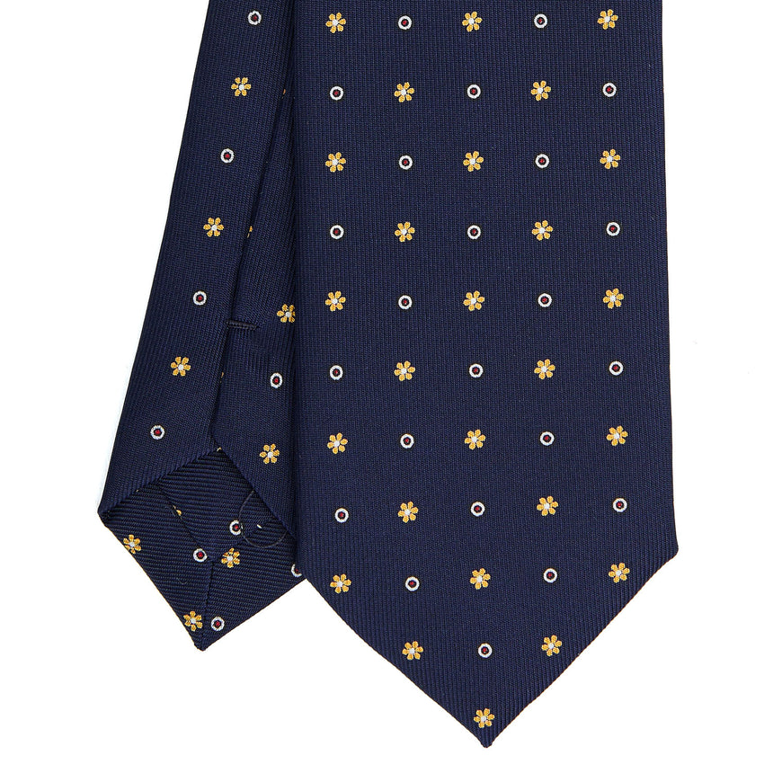 CRAVATTA SARTORIALE 7 CM IN SETA BLU SCURO