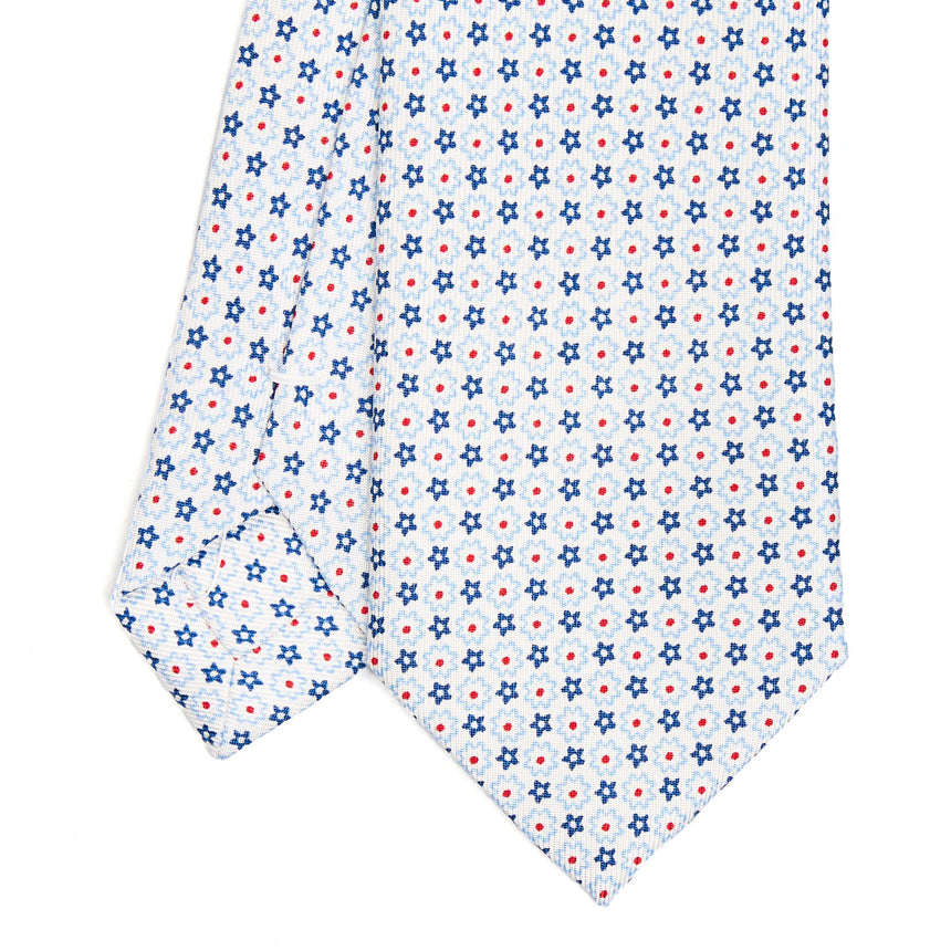WHITE SARTORIAL 7 CM SILK TIE