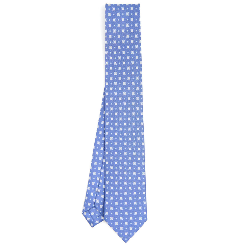 CRAVATTA SARTORIALE 7 CM IN SETA AZZURRO POLVERE