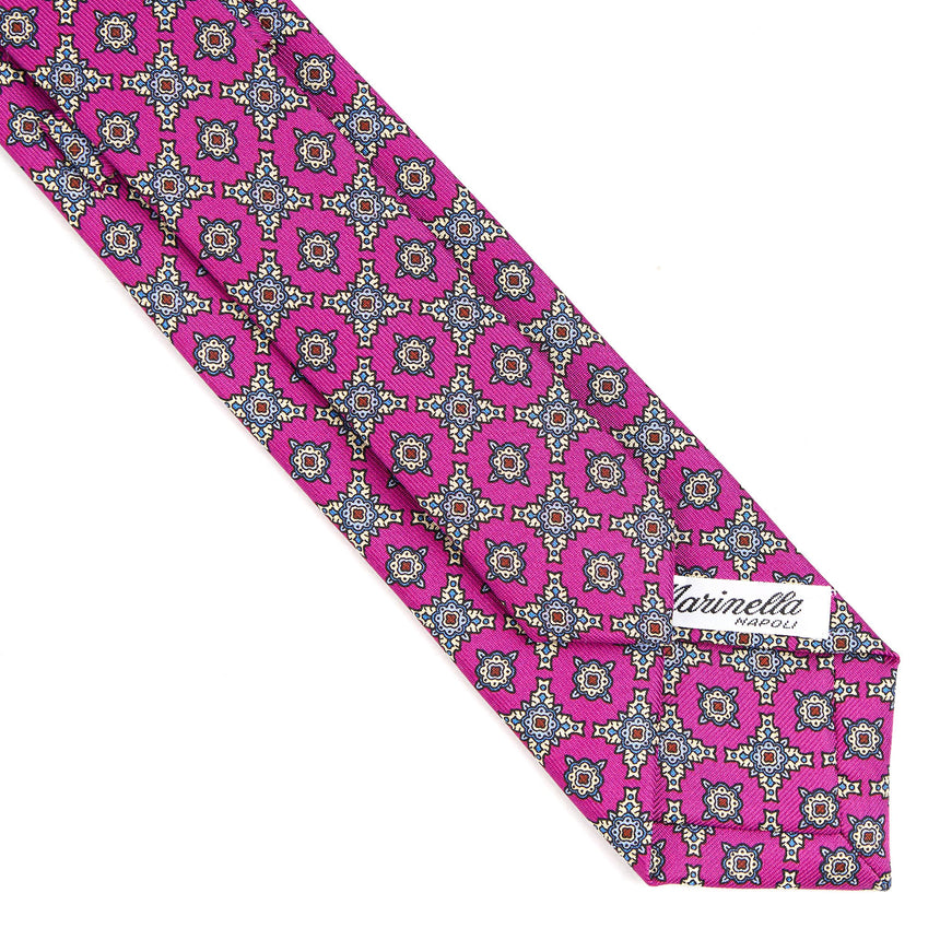 CRAVATTA SARTORIALE 7 CM IN SETA FUCSIA