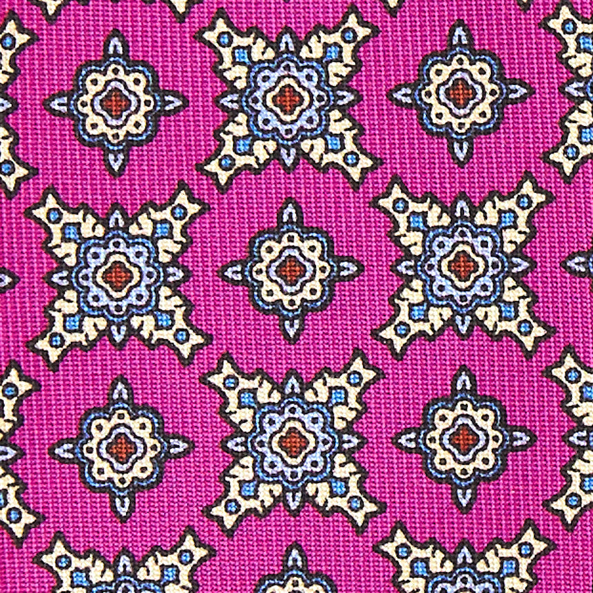 CRAVATTA SARTORIALE 7 CM IN SETA FUCSIA