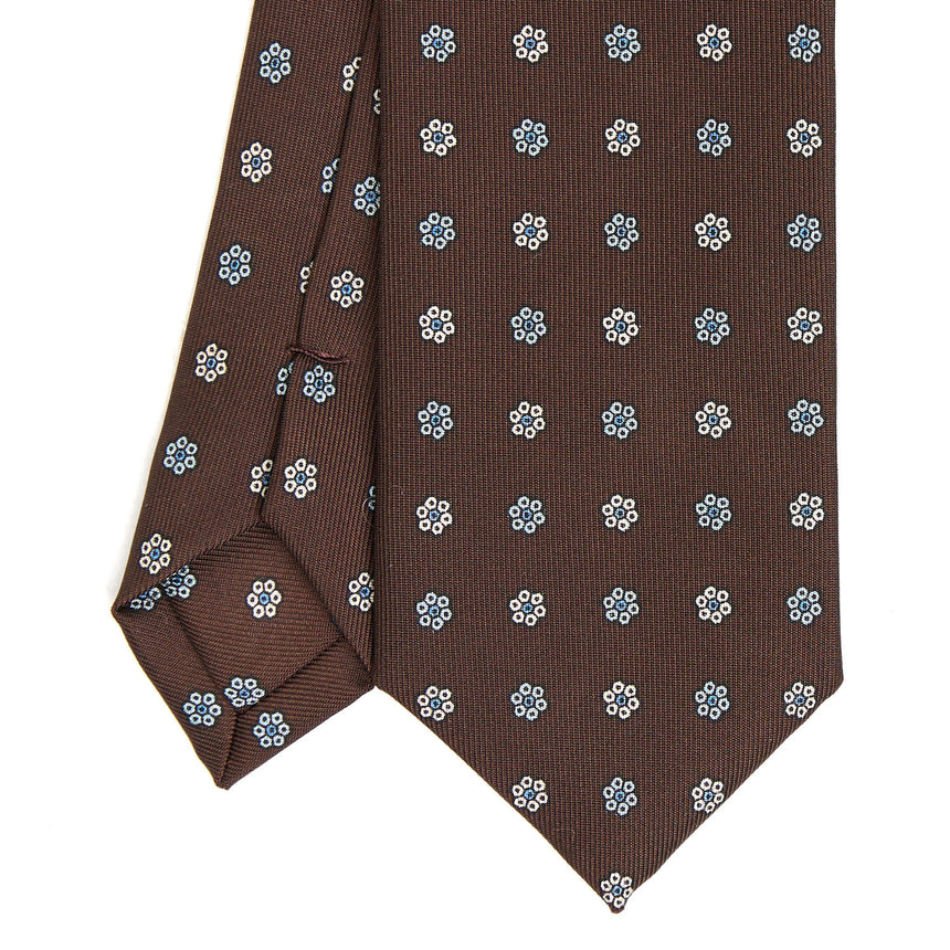 DARK BROWN SARTORIAL 7 CM SILK TIE