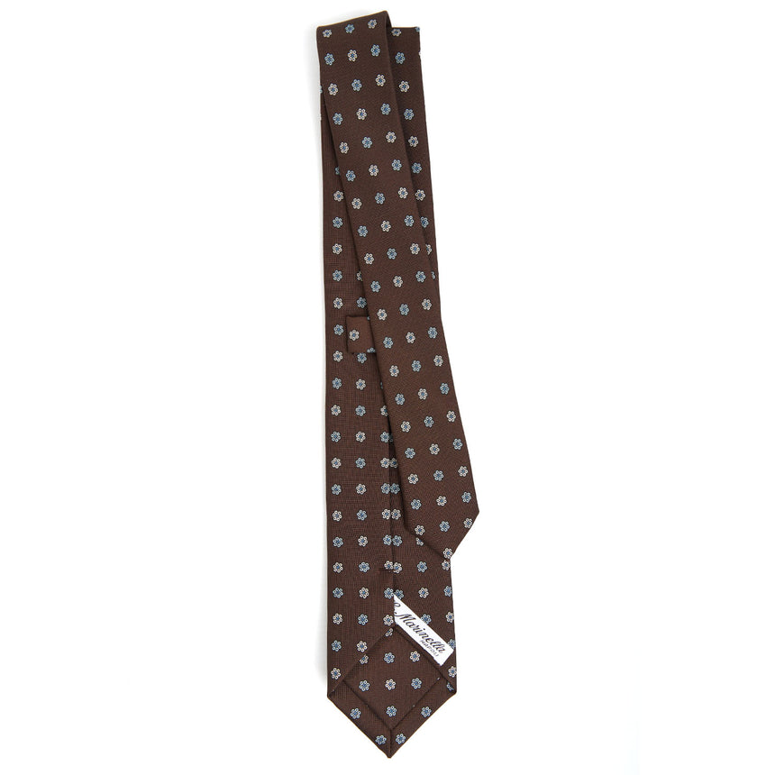 DARK BROWN SARTORIAL 7 CM SILK TIE