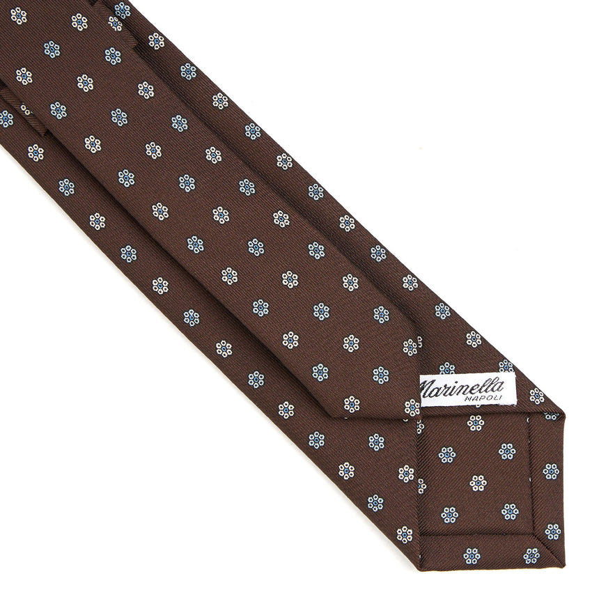 DARK BROWN SARTORIAL 7 CM SILK TIE