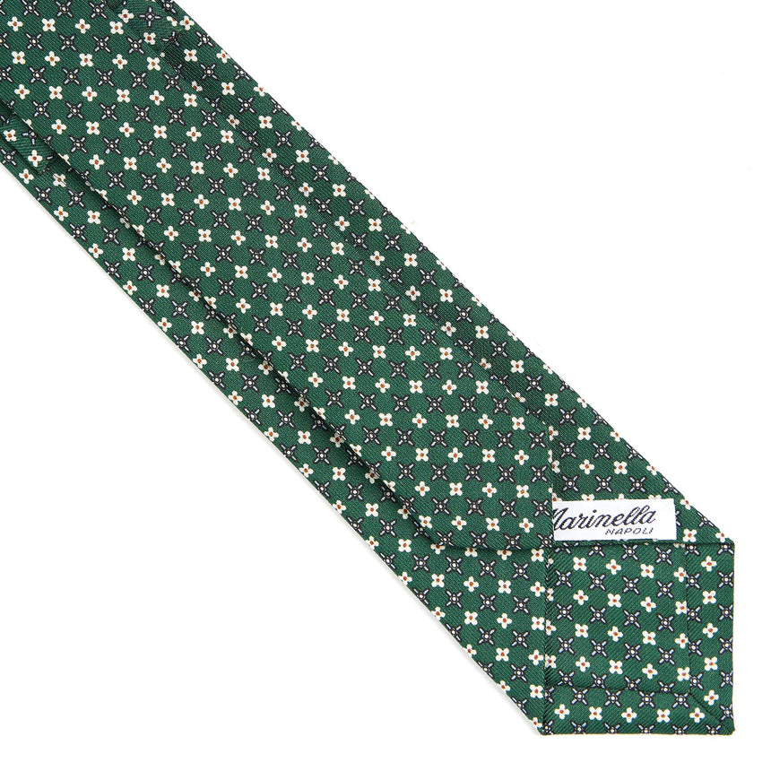 CRAVATTA SARTORIALE 7 CM IN SETA VERDE SCURO