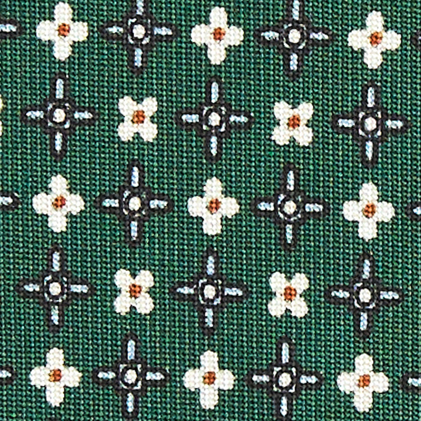 CRAVATTA SARTORIALE 7 CM IN SETA VERDE SCURO