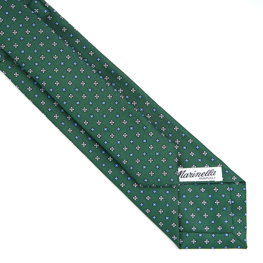 CRAVATTA SARTORIALE 7 CM IN SETA VERDE SCURO