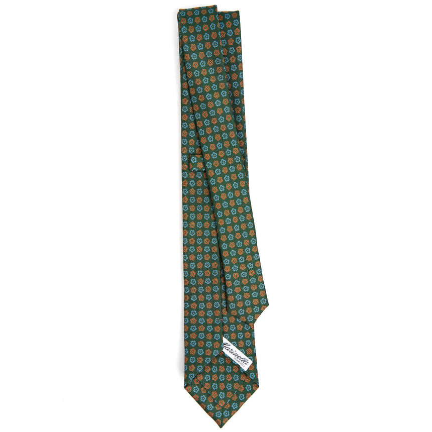 CRAVATTA SARTORIALE 7 CM IN SETA VERDE SCURO